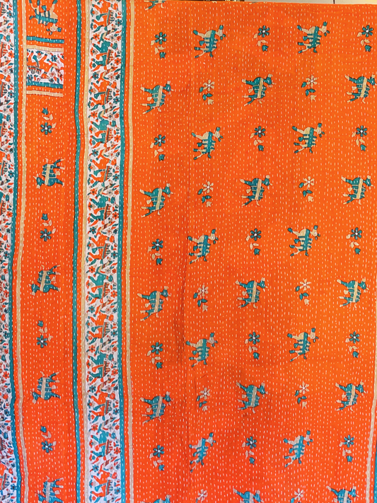 Vintage Kantha Bedspread